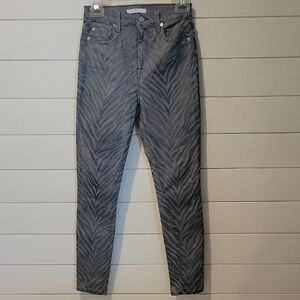 7 FOR ALL MANKIND PANTS  25  METALLIC ZEBRA GRAY
